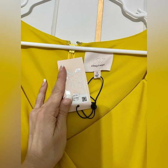 Cinq a Sept MIAH DRESS in pineapple yellow - Picture 6 of 6